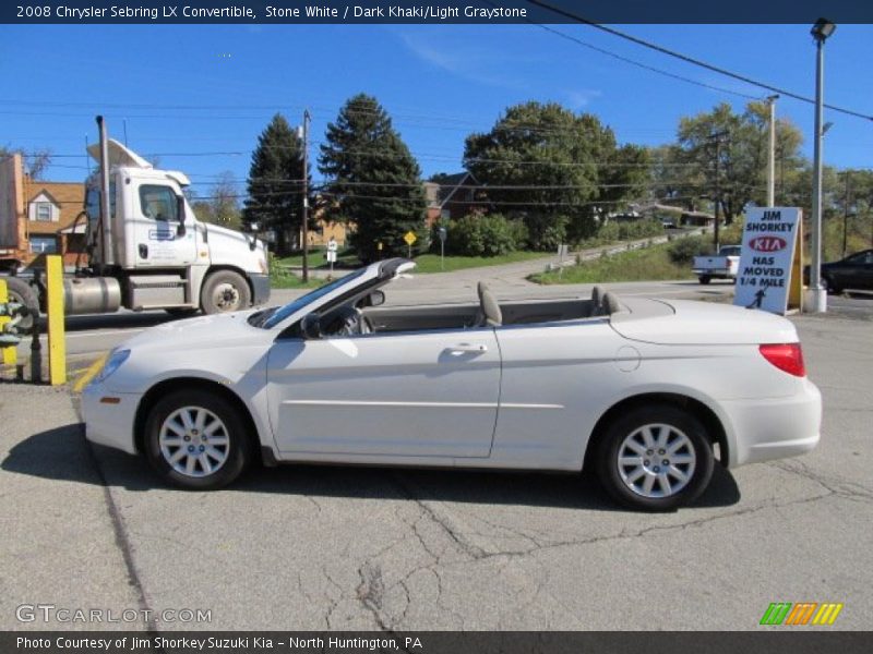 Stone White / Dark Khaki/Light Graystone 2008 Chrysler Sebring LX Convertible