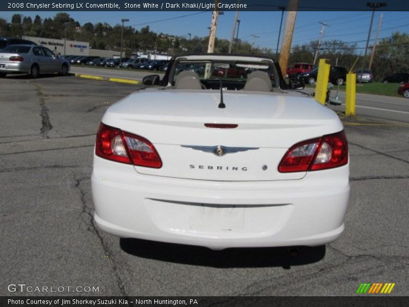 Stone White / Dark Khaki/Light Graystone 2008 Chrysler Sebring LX Convertible