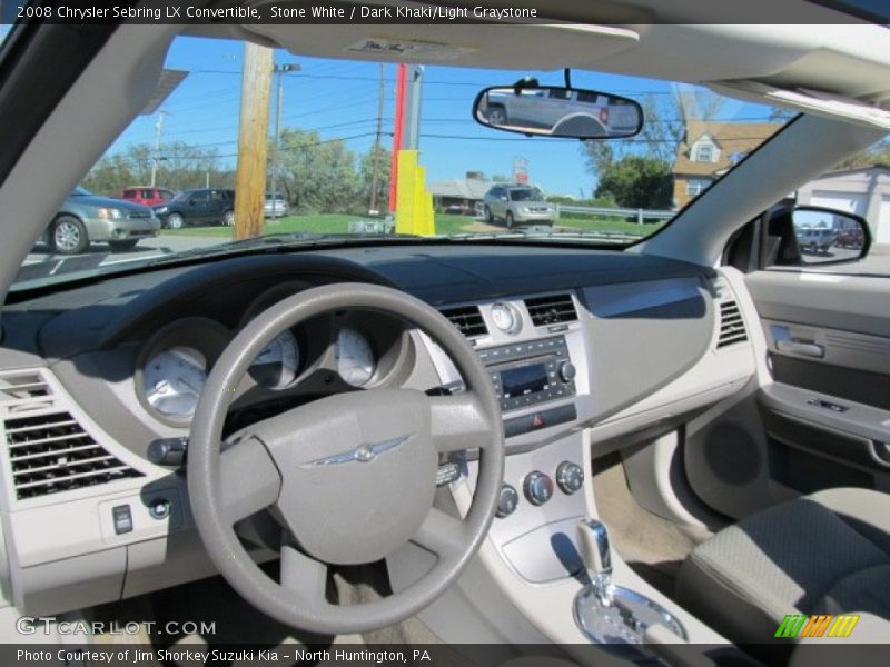 Stone White / Dark Khaki/Light Graystone 2008 Chrysler Sebring LX Convertible