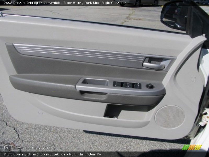 Stone White / Dark Khaki/Light Graystone 2008 Chrysler Sebring LX Convertible