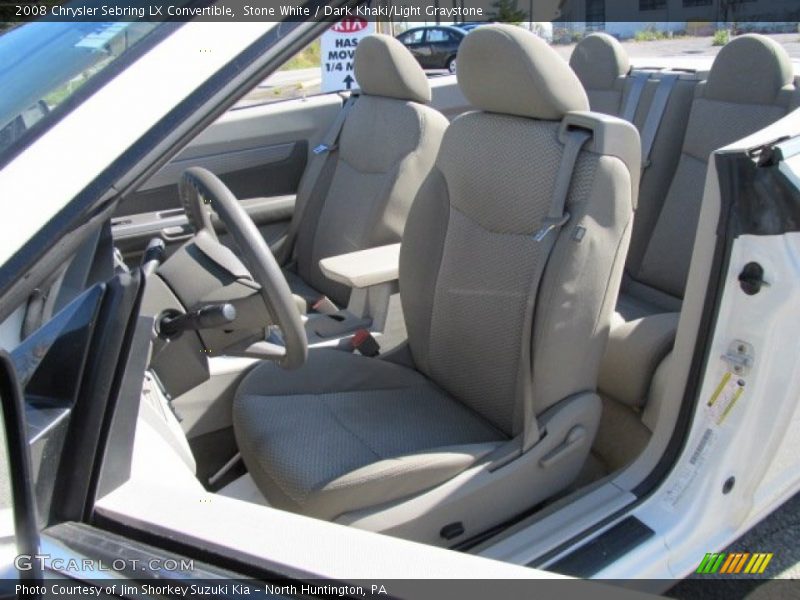 Stone White / Dark Khaki/Light Graystone 2008 Chrysler Sebring LX Convertible