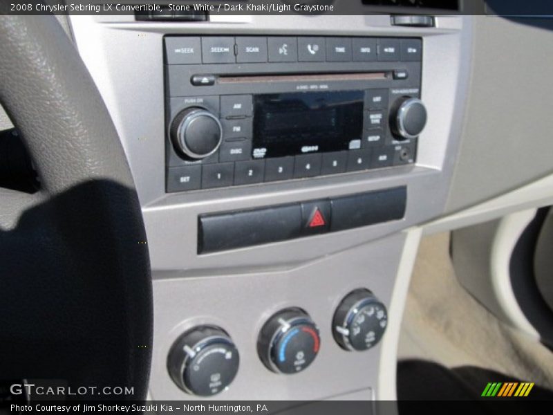 Stone White / Dark Khaki/Light Graystone 2008 Chrysler Sebring LX Convertible