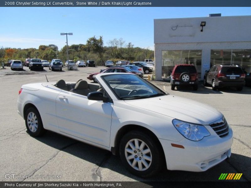 Stone White / Dark Khaki/Light Graystone 2008 Chrysler Sebring LX Convertible