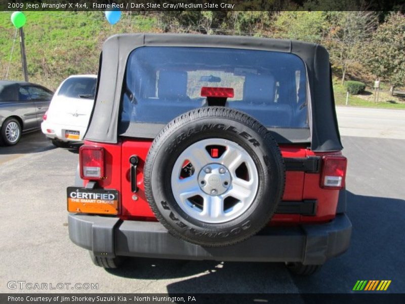 Flame Red / Dark Slate Gray/Medium Slate Gray 2009 Jeep Wrangler X 4x4