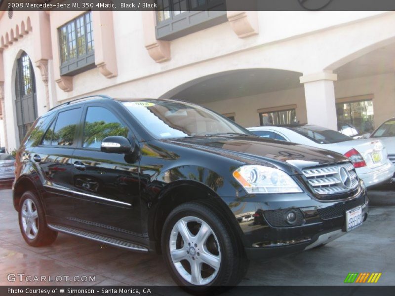 Black / Black 2008 Mercedes-Benz ML 350 4Matic