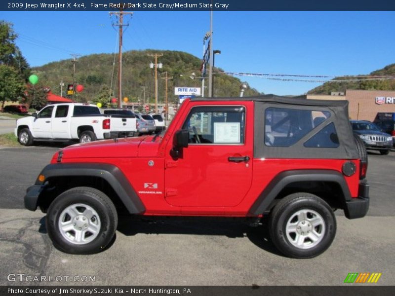 Flame Red / Dark Slate Gray/Medium Slate Gray 2009 Jeep Wrangler X 4x4