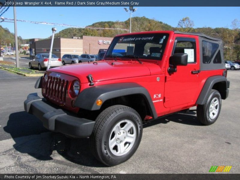Flame Red / Dark Slate Gray/Medium Slate Gray 2009 Jeep Wrangler X 4x4
