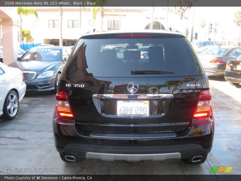 Black / Black 2008 Mercedes-Benz ML 350 4Matic