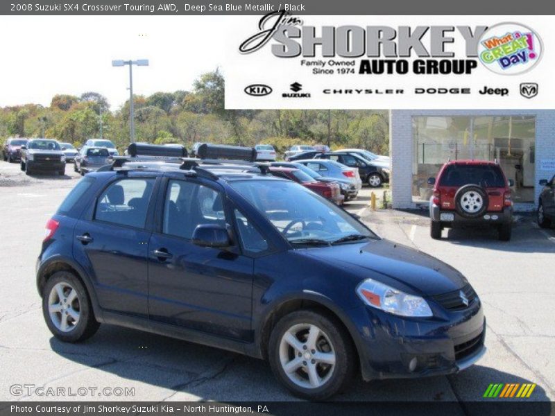 Deep Sea Blue Metallic / Black 2008 Suzuki SX4 Crossover Touring AWD