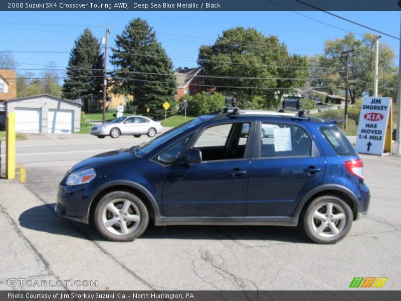 Deep Sea Blue Metallic / Black 2008 Suzuki SX4 Crossover Touring AWD