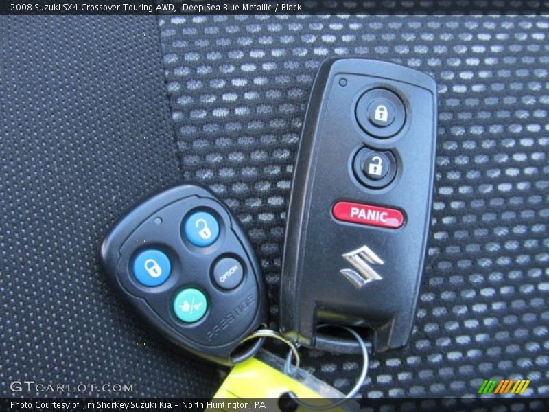 Deep Sea Blue Metallic / Black 2008 Suzuki SX4 Crossover Touring AWD