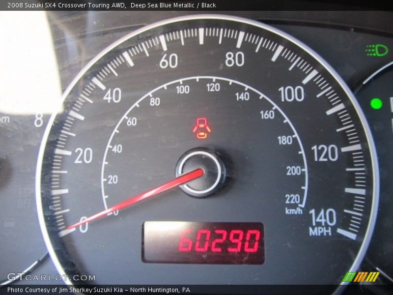 Deep Sea Blue Metallic / Black 2008 Suzuki SX4 Crossover Touring AWD