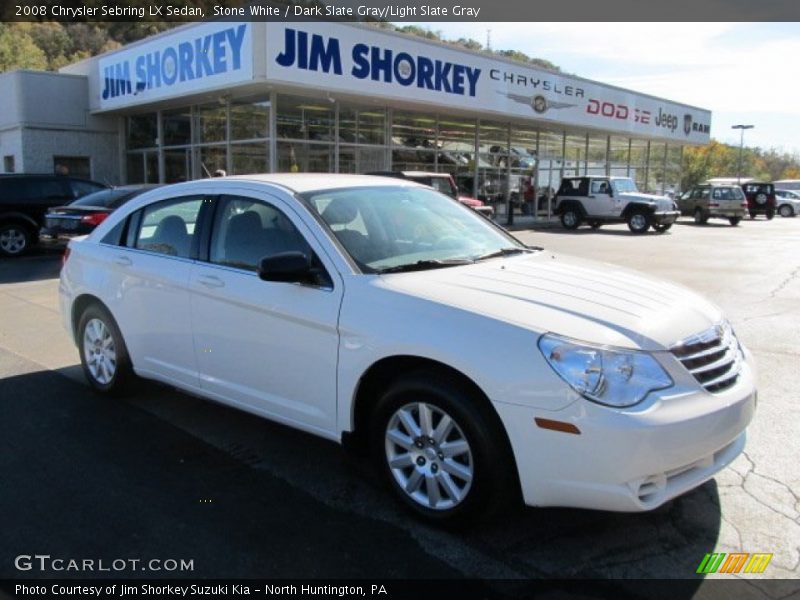 Stone White / Dark Slate Gray/Light Slate Gray 2008 Chrysler Sebring LX Sedan