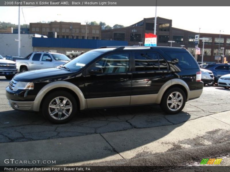Black / Medium Light Stone 2008 Ford Taurus X Eddie Bauer AWD