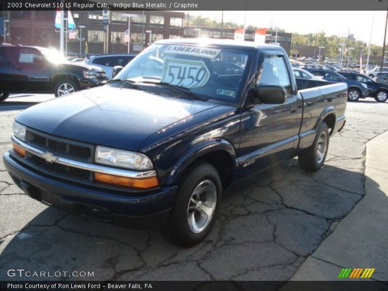 Indigo Blue Metallic / Graphite 2003 Chevrolet S10 LS Regular Cab