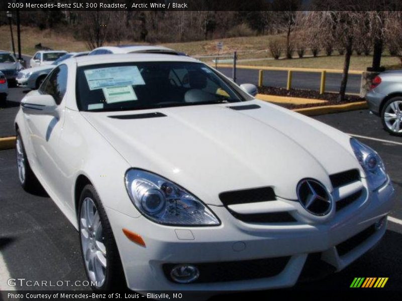 Arctic White / Black 2009 Mercedes-Benz SLK 300 Roadster
