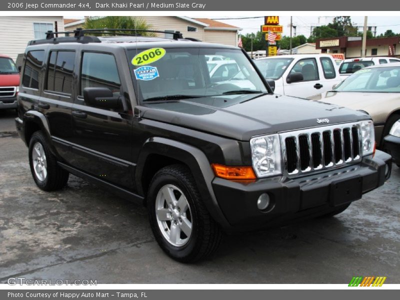 Dark Khaki Pearl / Medium Slate Gray 2006 Jeep Commander 4x4