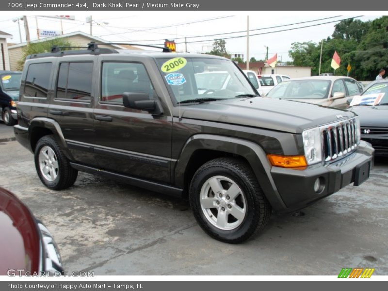 Dark Khaki Pearl / Medium Slate Gray 2006 Jeep Commander 4x4