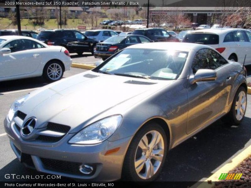 Palladium Silver Metallic / Black 2009 Mercedes-Benz SLK 350 Roadster