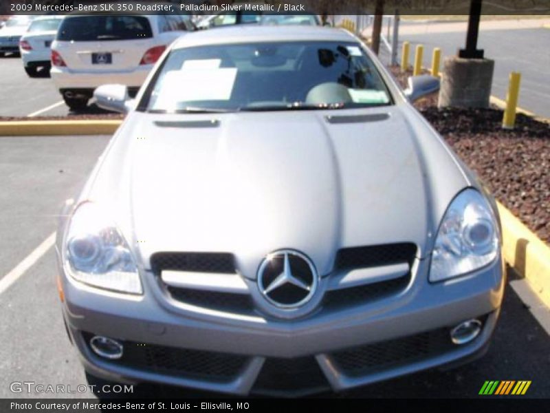 Palladium Silver Metallic / Black 2009 Mercedes-Benz SLK 350 Roadster