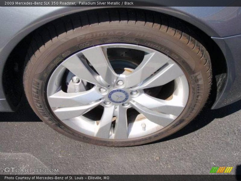 Palladium Silver Metallic / Black 2009 Mercedes-Benz SLK 350 Roadster