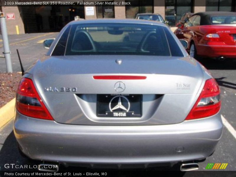 Palladium Silver Metallic / Black 2009 Mercedes-Benz SLK 350 Roadster