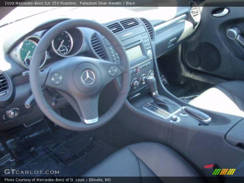 Palladium Silver Metallic / Black 2009 Mercedes-Benz SLK 350 Roadster