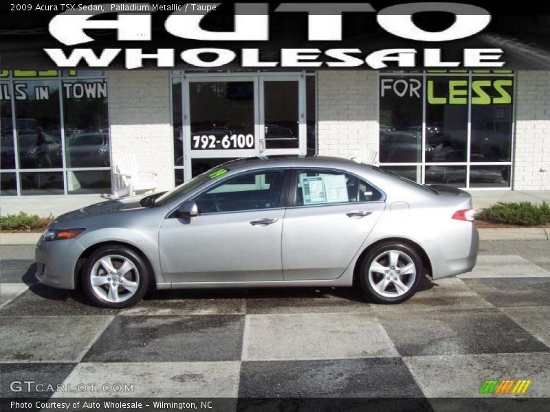 Palladium Metallic / Taupe 2009 Acura TSX Sedan