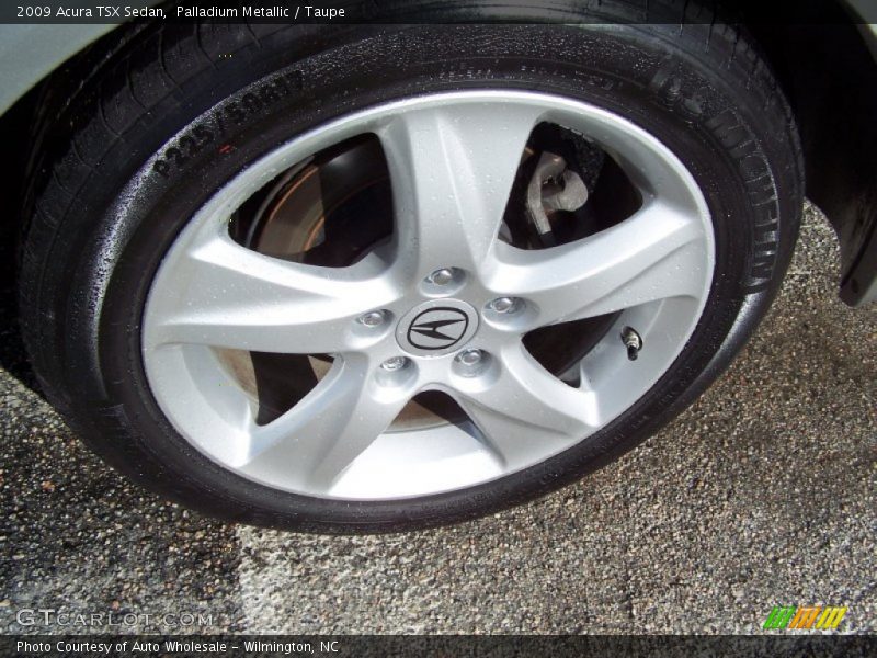 Palladium Metallic / Taupe 2009 Acura TSX Sedan