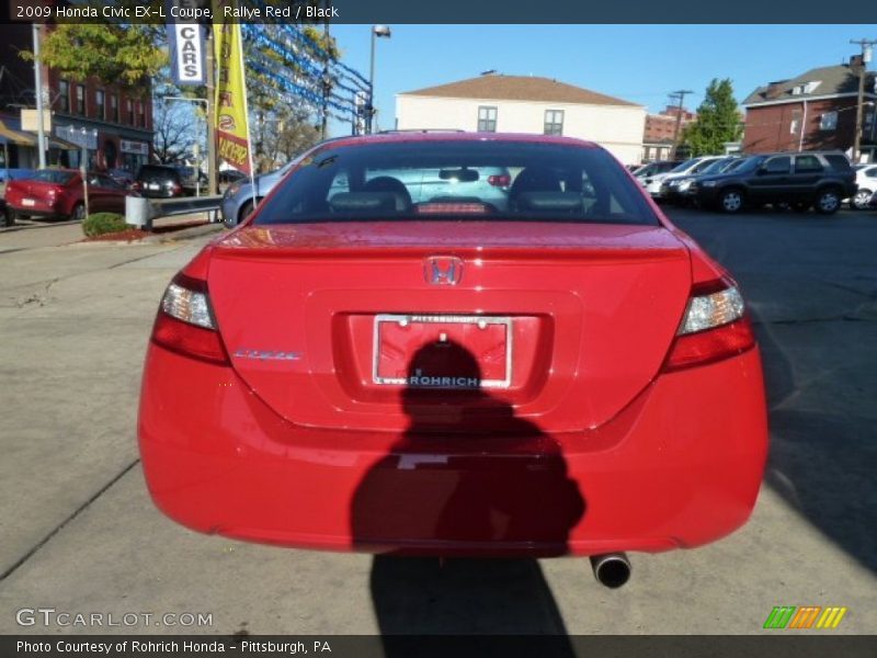Rallye Red / Black 2009 Honda Civic EX-L Coupe