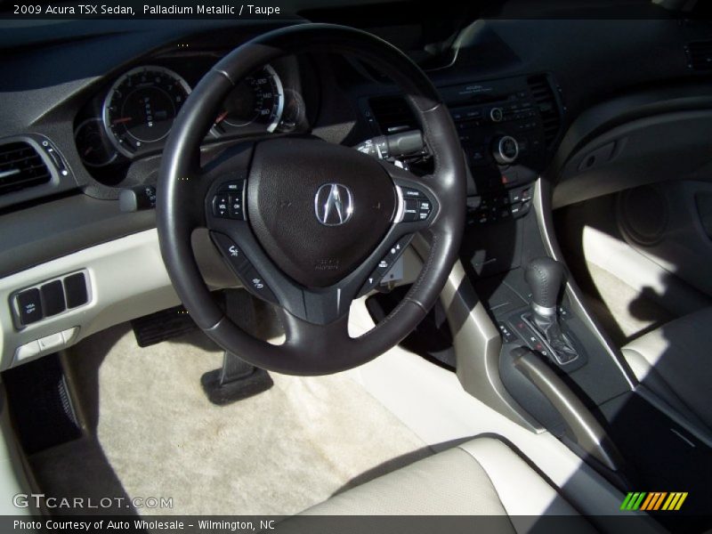 Palladium Metallic / Taupe 2009 Acura TSX Sedan