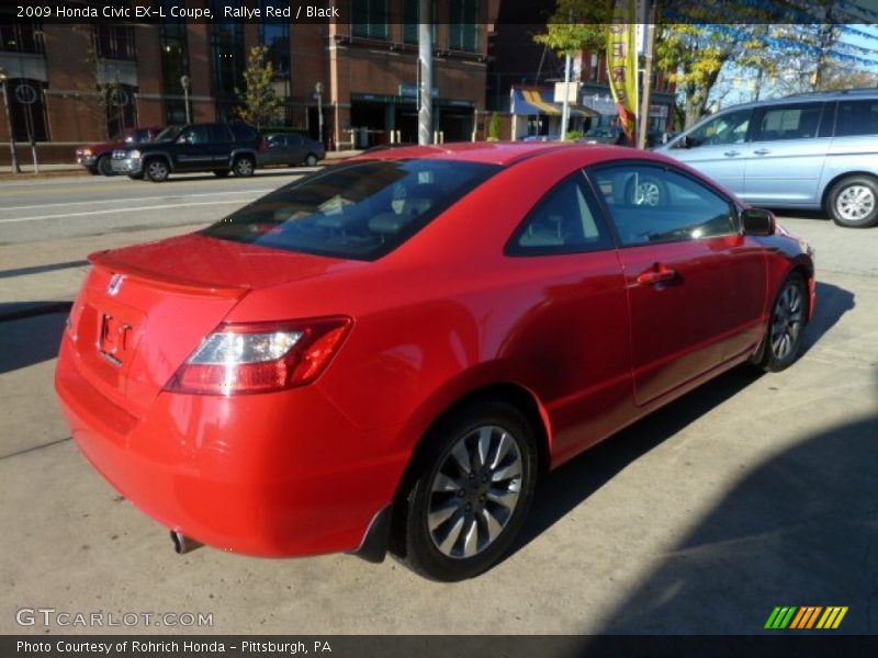 Rallye Red / Black 2009 Honda Civic EX-L Coupe