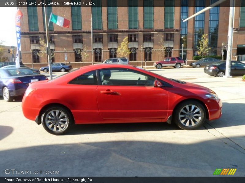 Rallye Red / Black 2009 Honda Civic EX-L Coupe