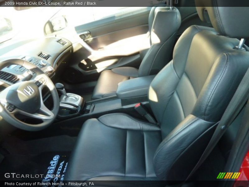 Rallye Red / Black 2009 Honda Civic EX-L Coupe