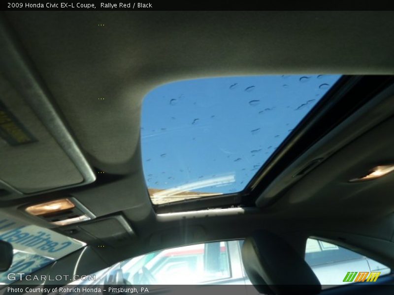 Rallye Red / Black 2009 Honda Civic EX-L Coupe