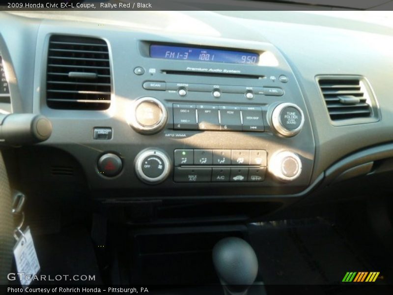 Rallye Red / Black 2009 Honda Civic EX-L Coupe