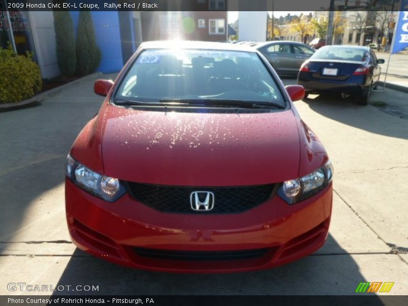 Rallye Red / Black 2009 Honda Civic EX-L Coupe