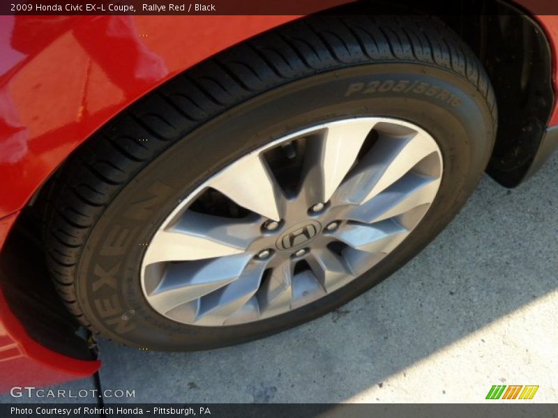 Rallye Red / Black 2009 Honda Civic EX-L Coupe