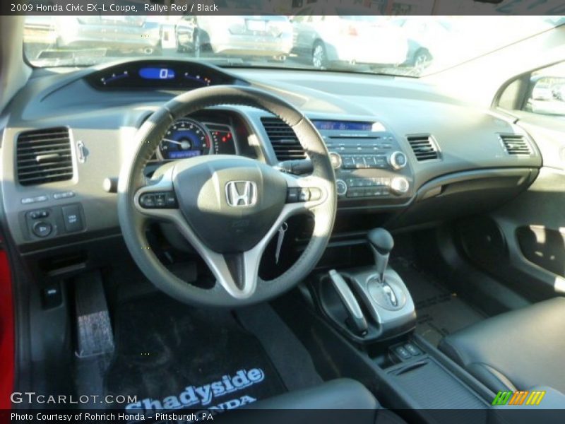 Rallye Red / Black 2009 Honda Civic EX-L Coupe