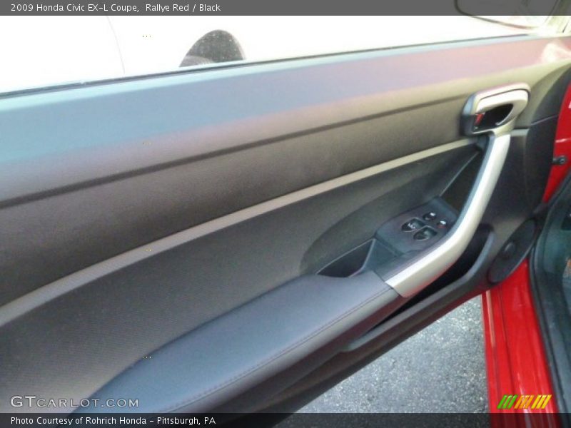 Rallye Red / Black 2009 Honda Civic EX-L Coupe