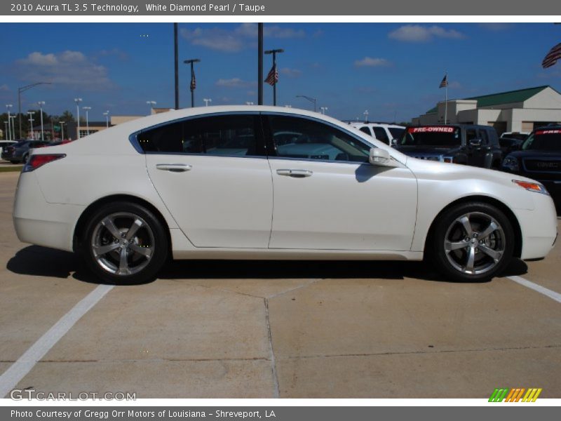 White Diamond Pearl / Taupe 2010 Acura TL 3.5 Technology