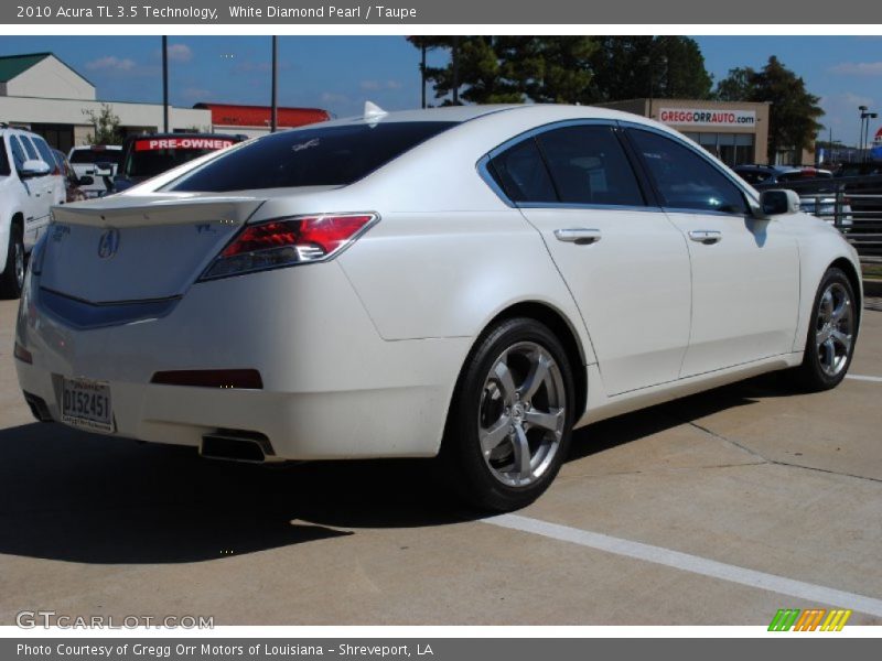 White Diamond Pearl / Taupe 2010 Acura TL 3.5 Technology