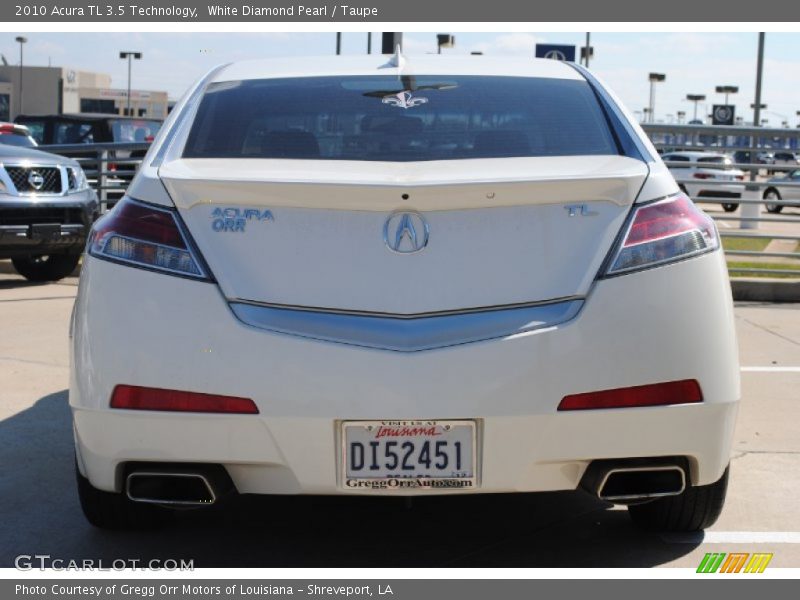White Diamond Pearl / Taupe 2010 Acura TL 3.5 Technology