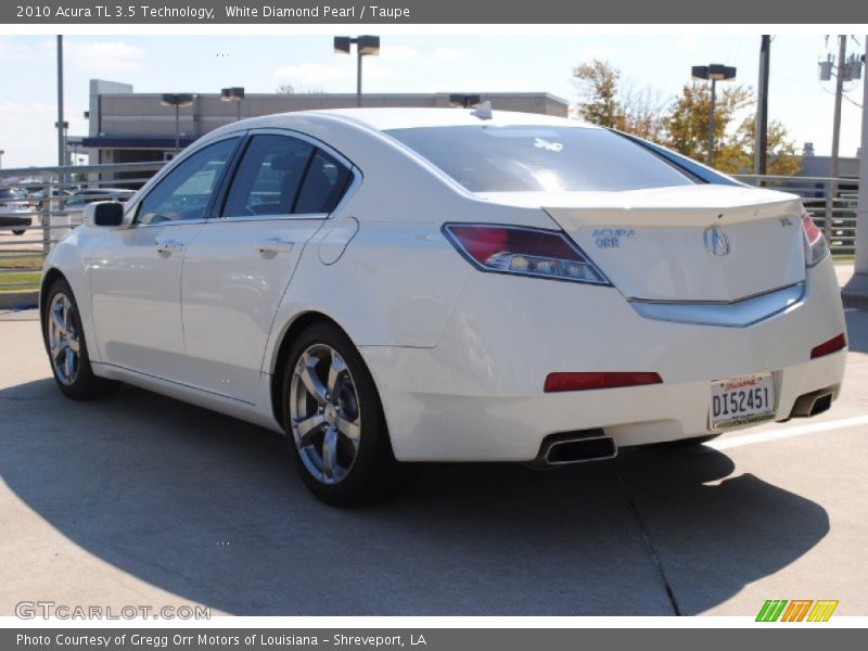 White Diamond Pearl / Taupe 2010 Acura TL 3.5 Technology