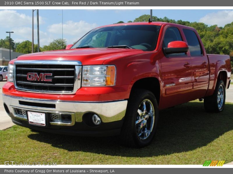 Fire Red / Dark Titanium/Light Titanium 2010 GMC Sierra 1500 SLT Crew Cab