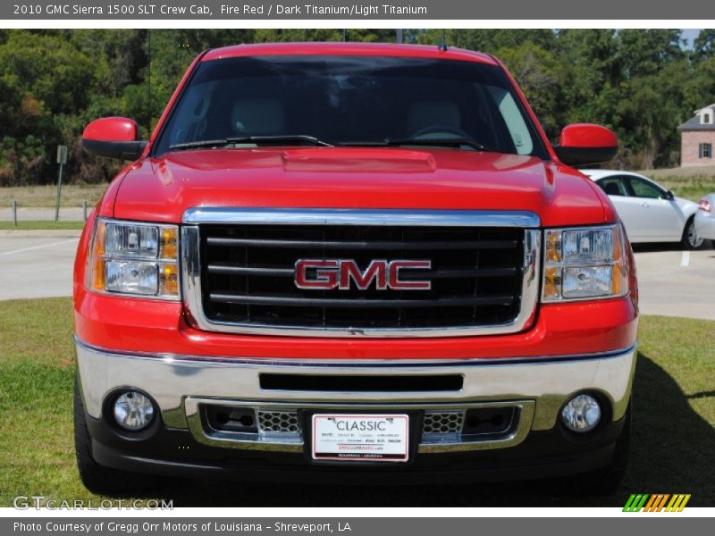 Fire Red / Dark Titanium/Light Titanium 2010 GMC Sierra 1500 SLT Crew Cab