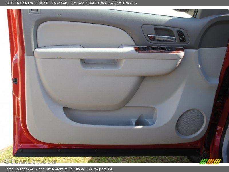 Fire Red / Dark Titanium/Light Titanium 2010 GMC Sierra 1500 SLT Crew Cab