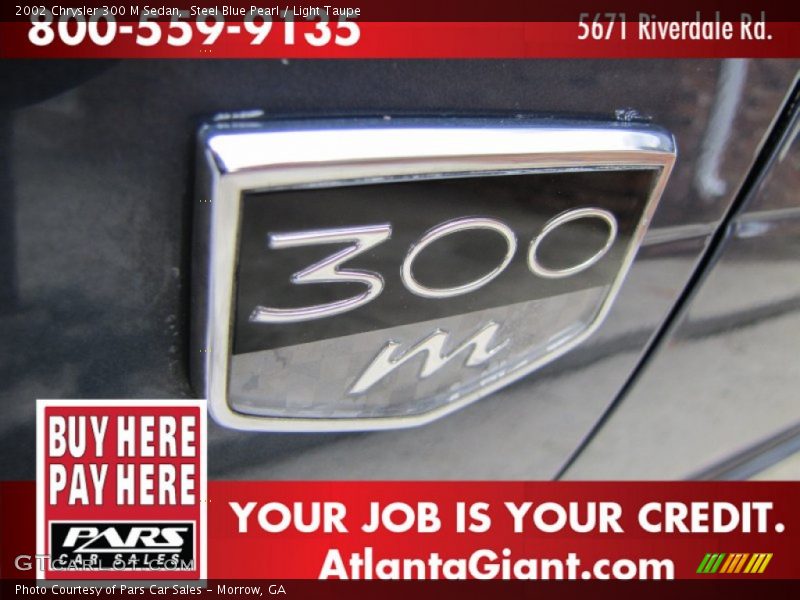 Steel Blue Pearl / Light Taupe 2002 Chrysler 300 M Sedan