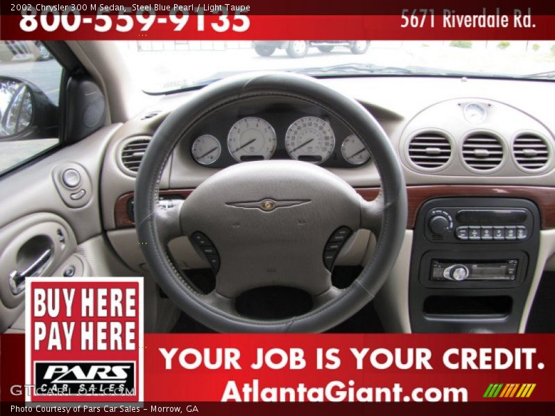 Steel Blue Pearl / Light Taupe 2002 Chrysler 300 M Sedan