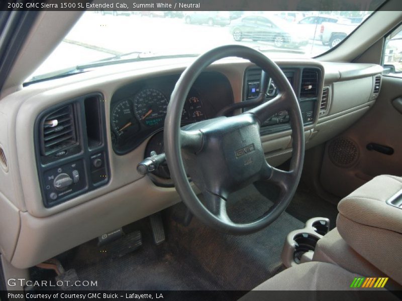 Summit White / Neutral 2002 GMC Sierra 1500 SL Extended Cab